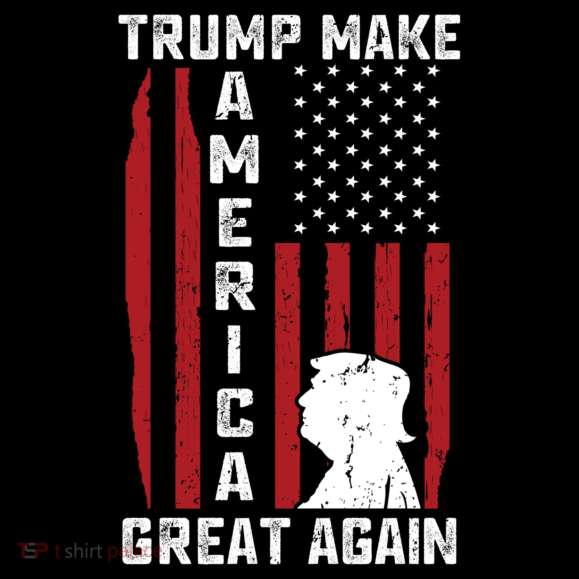 Trump Make America Great Again Distress Flag Visor