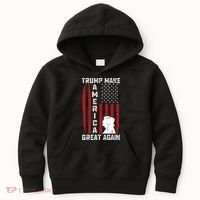 Trump Make America Great Again Distress Flag Kids Hoodie thumb 0