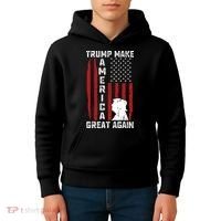 Trump Make America Great Again Distress Flag Kids Hoodie thumb 4