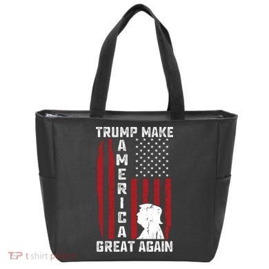 Trump Make America Great Again Distress Flag Tote Bag