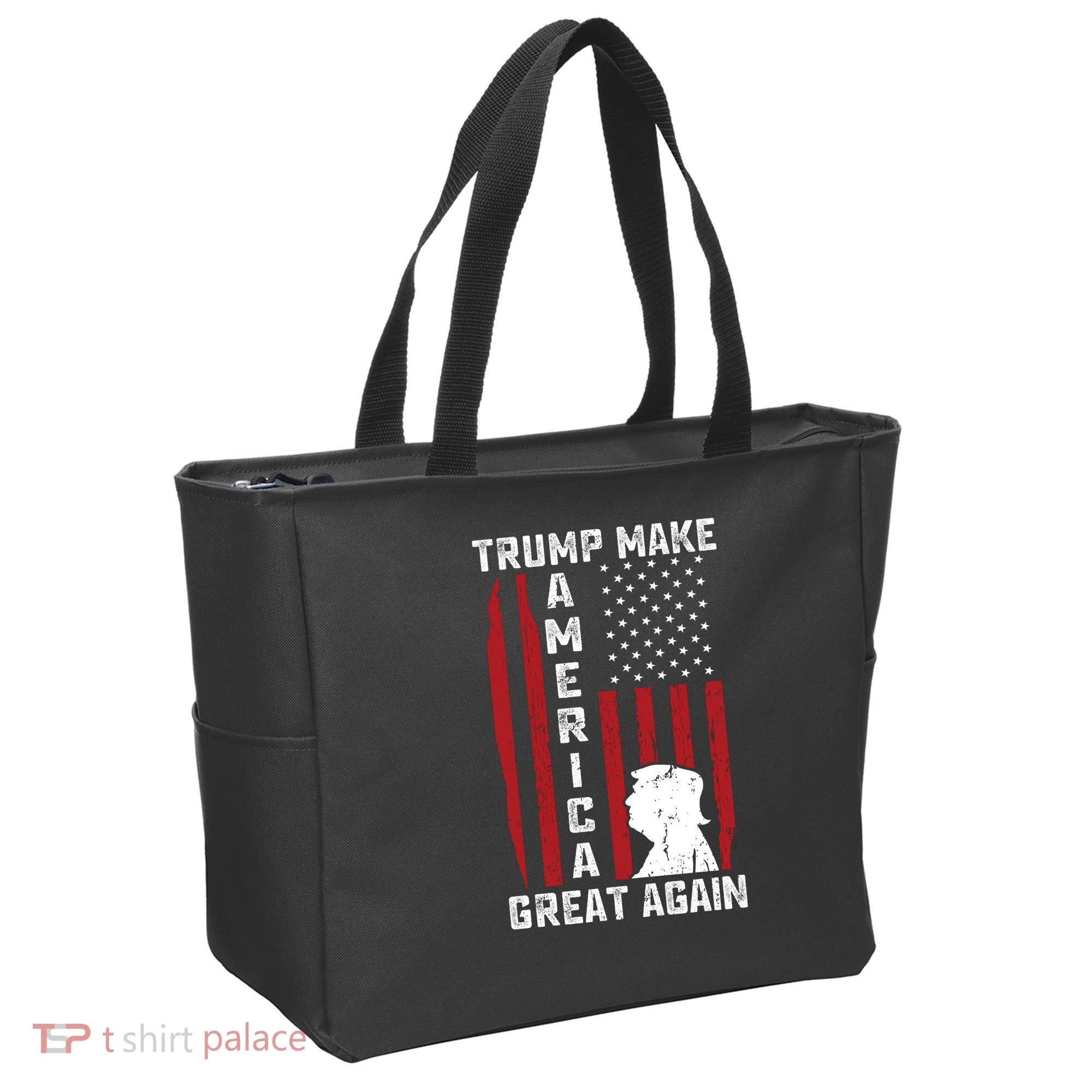 Trump Make America Great Again Distress Flag Tote Bag