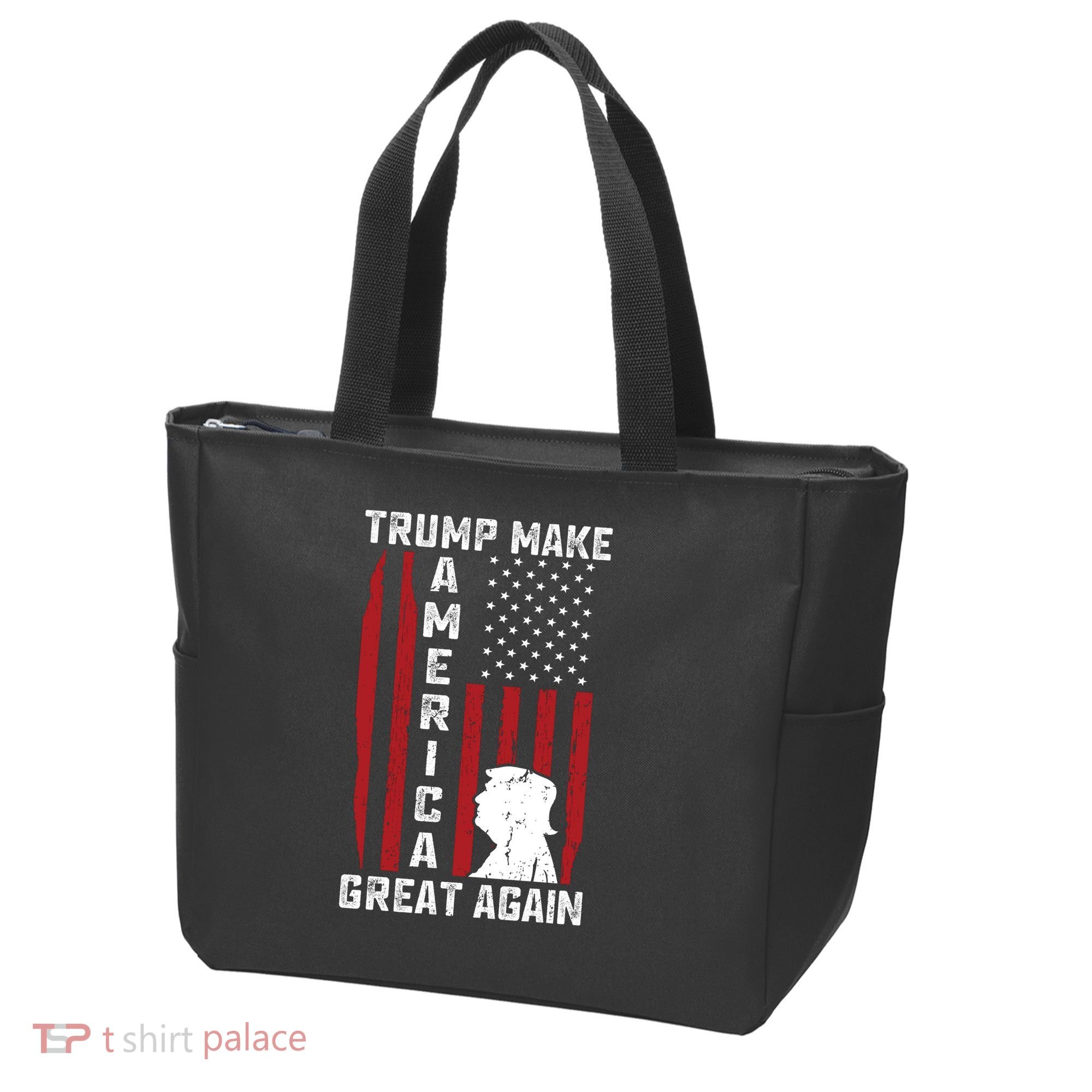 Trump Make America Great Again Distress Flag Tote Bag
