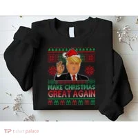 Trump Make Christmas Great Again Ugly Sweatshirt thumb 2