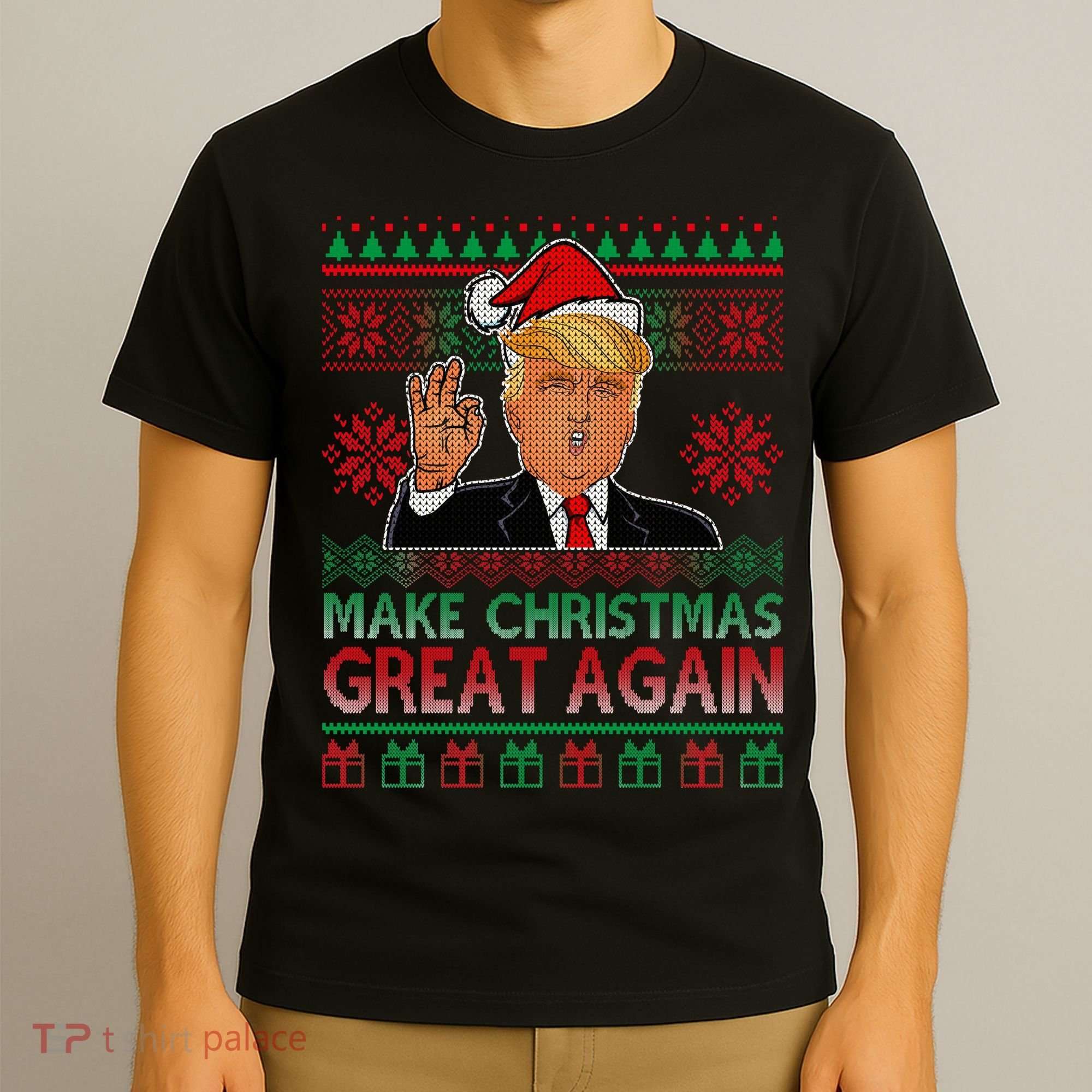 Trump Make Christmas Great Again Ugly T-Shirt