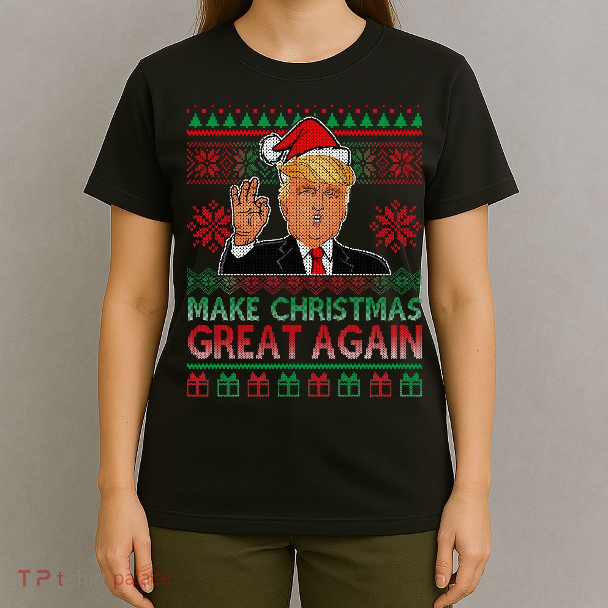 Trump Make Christmas Great Again Ugly T-Shirt