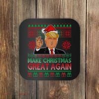 Trump Make Christmas Great Again Ugly Coaster thumb 0