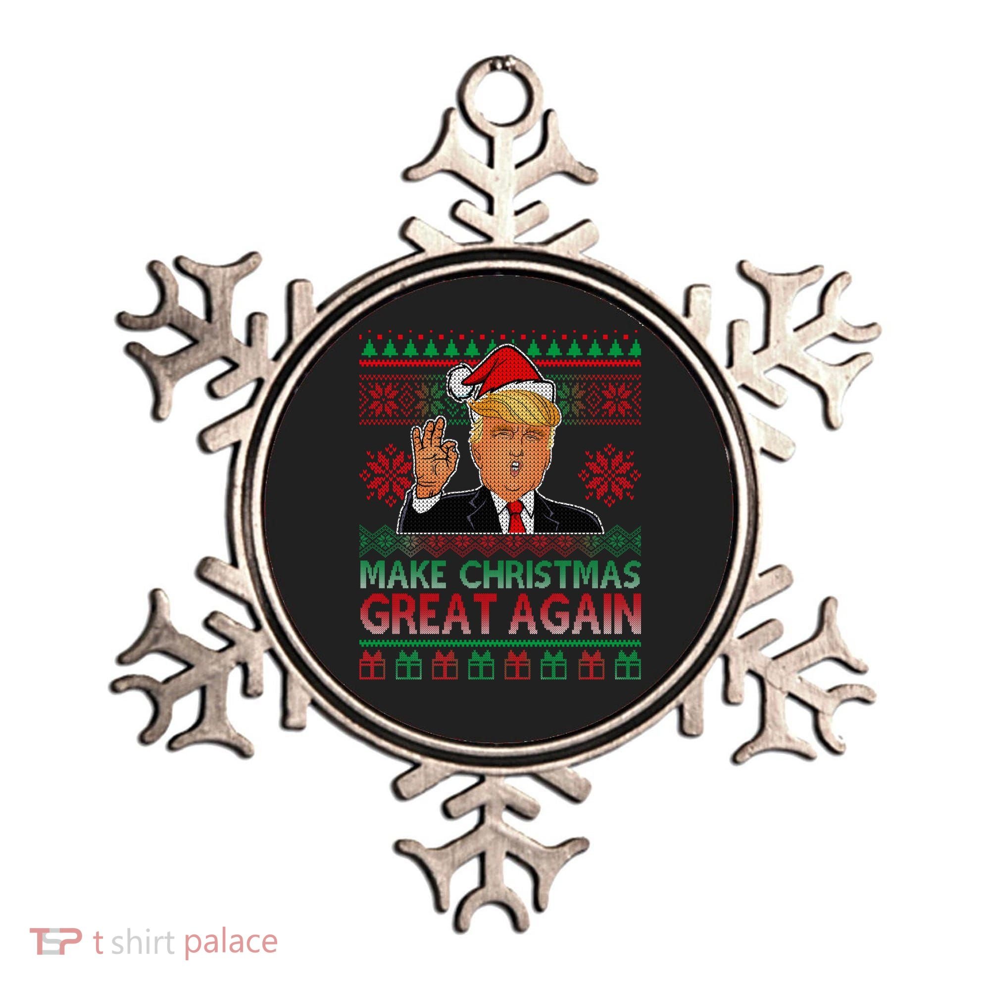 Trump Make Christmas Great Again Ugly Ornament