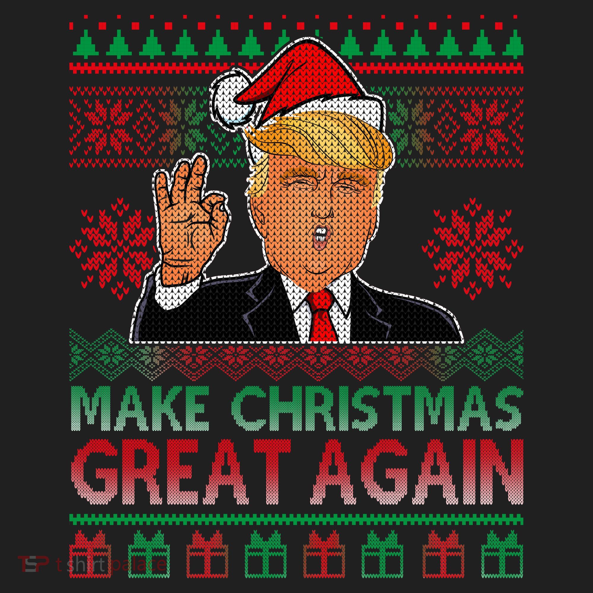 Trump Make Christmas Great Again Ugly Hat