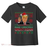 Trump Make Christmas Great Again Ugly Toddler T-Shirt thumb 0