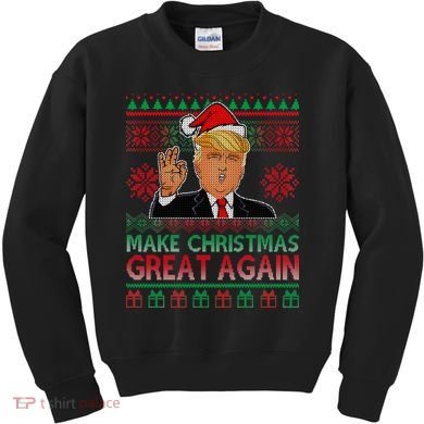 Trump Make Christmas Great Again Ugly Kids Sweatshirt