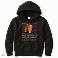 Trump Make Christmas Great Again Ugly Kids Hoodie thumb 0