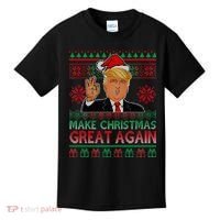 Trump Make Christmas Great Again Ugly Kids T-Shirt thumb 0