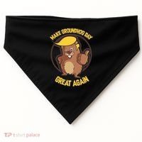 Trump Make Groundhog Day Great Again USA-Made Doggie Bandana thumb 0