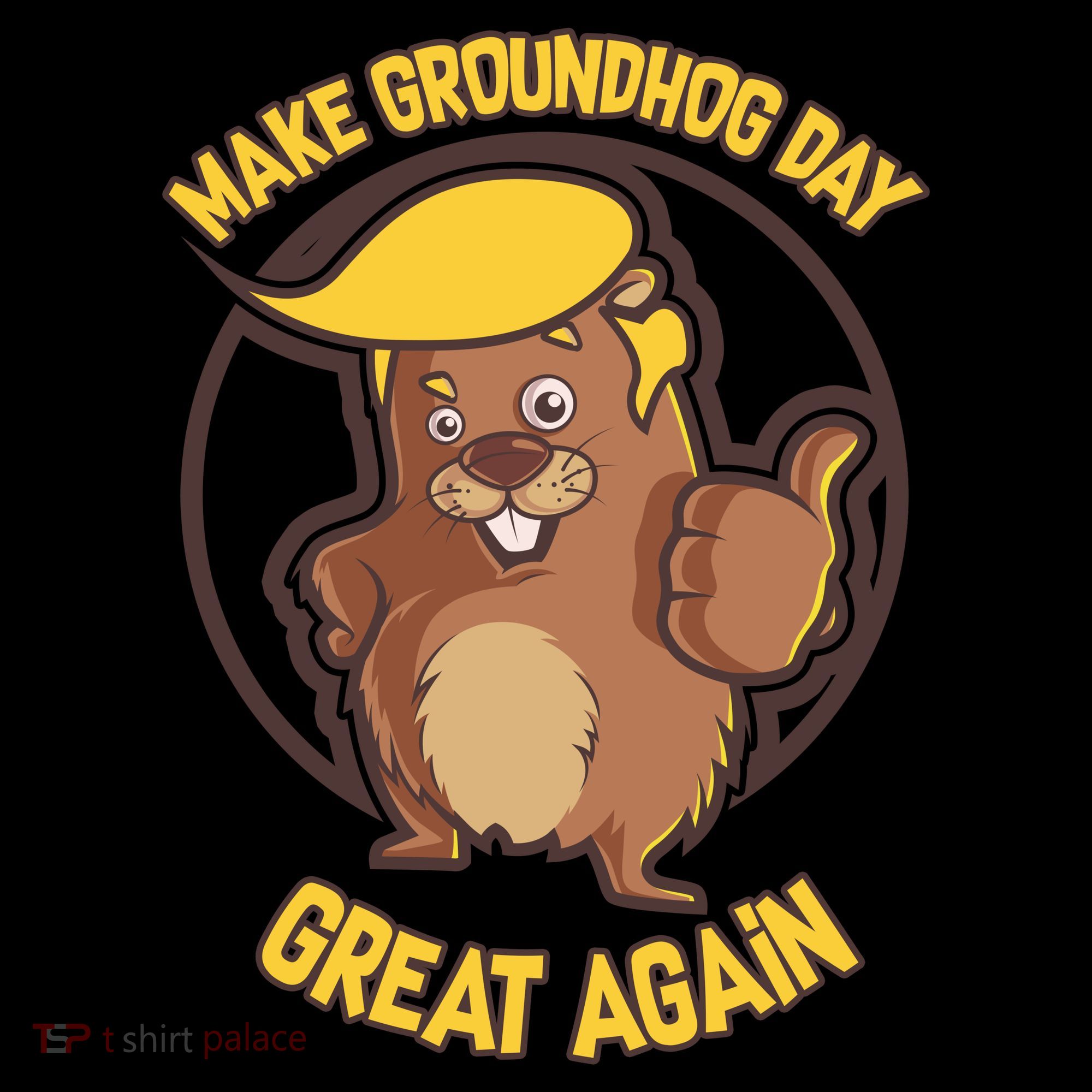 Trump Make Groundhog Day Great Again USA-Made Doggie Bandana