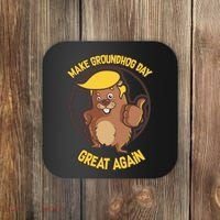 Trump Make Groundhog Day Great Again Coaster thumb 0