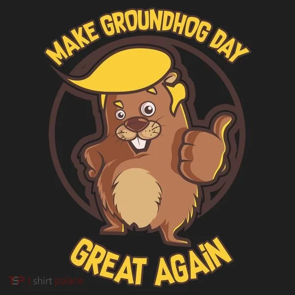 Trump Make Groundhog Day Great Again Golf Towel