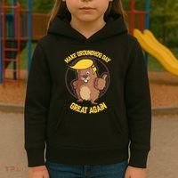 Trump Make Groundhog Day Great Again Kids Hoodie thumb 3