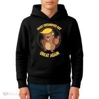Trump Make Groundhog Day Great Again Kids Hoodie thumb 4