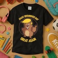 Trump Make Groundhog Day Great Again Kids T-Shirt thumb 3