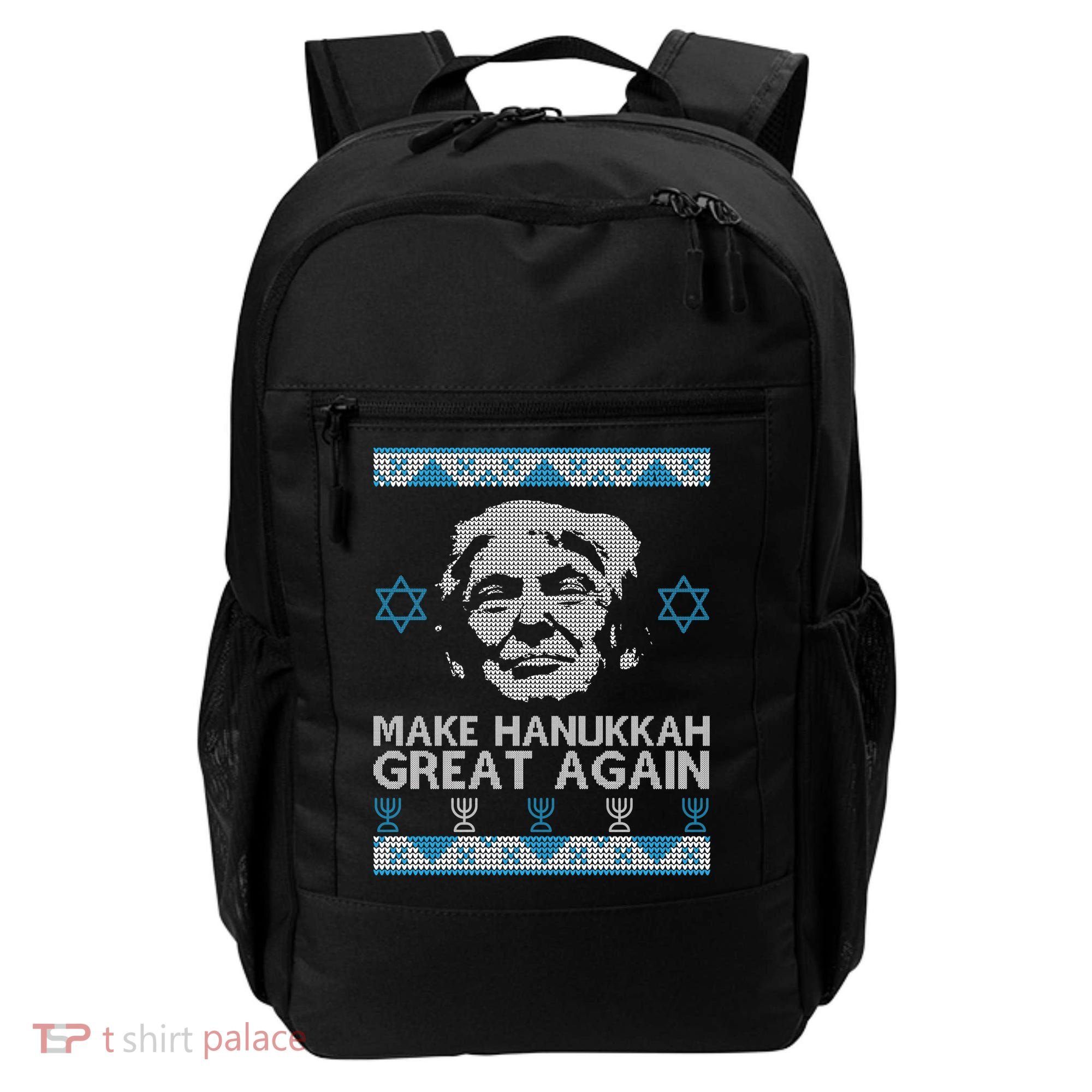 Trump Make Hanukkah Great Again Ugly Backpack