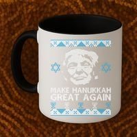 Trump Make Hanukkah Great Again Ugly Coffee Mug thumb 2