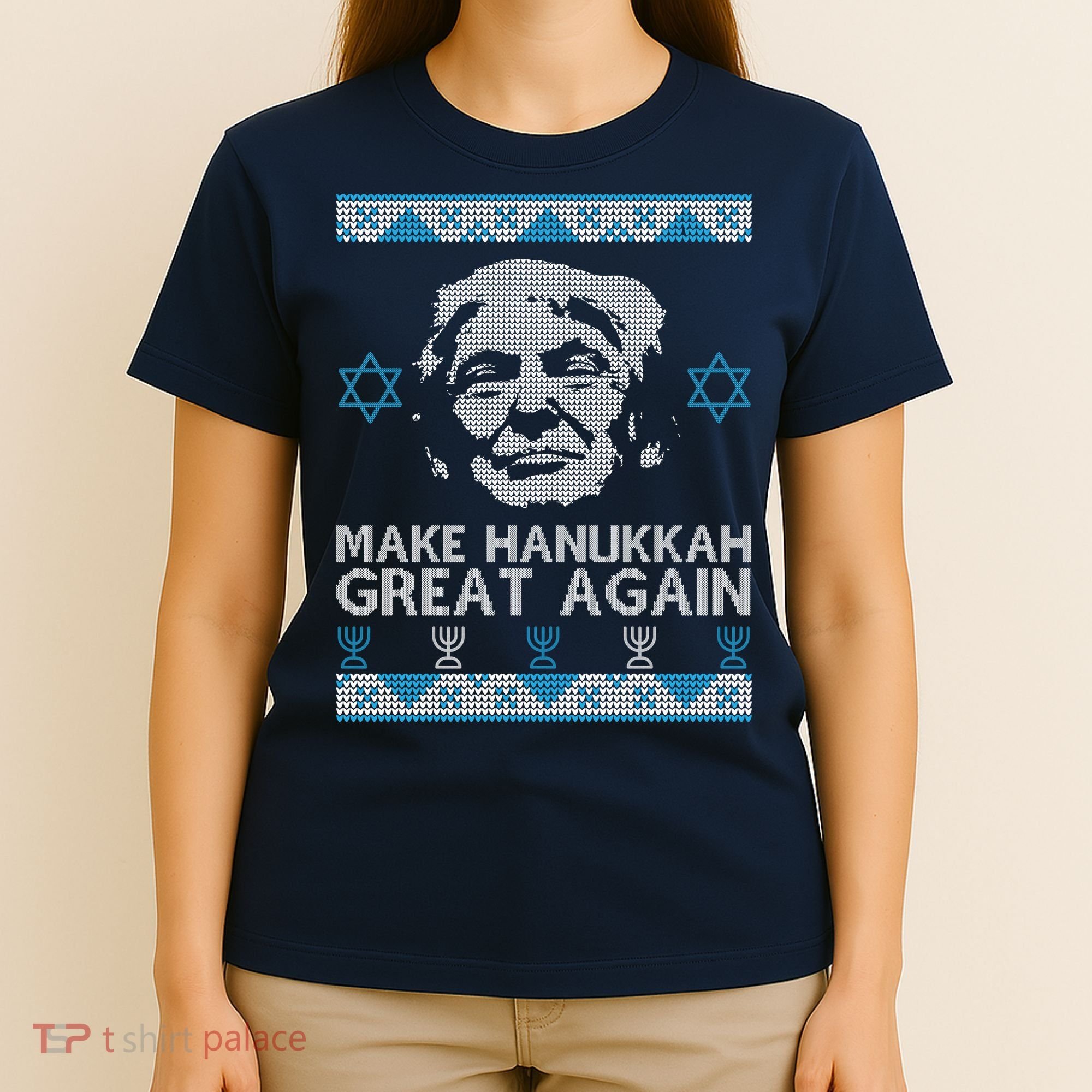 Trump Make Hanukkah Great Again Ugly T-Shirt
