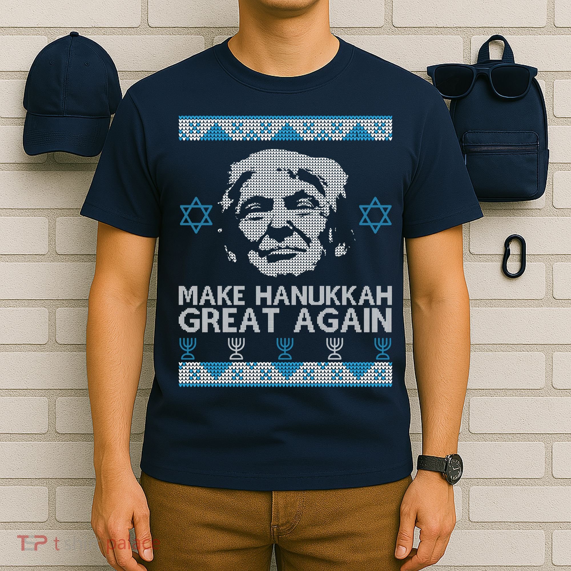 Trump Make Hanukkah Great Again Ugly T-Shirt