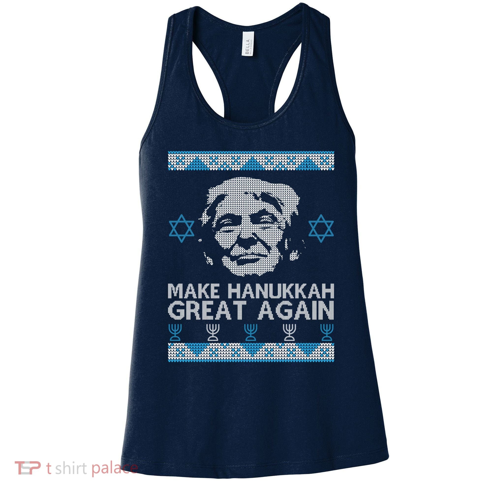 Trump Make Hanukkah Great Again Ugly Women's Tank Top