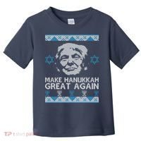 Trump Make Hanukkah Great Again Ugly Toddler T-Shirt thumb 0