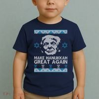 Trump Make Hanukkah Great Again Ugly Toddler T-Shirt thumb 2