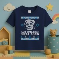 Trump Make Hanukkah Great Again Ugly Toddler T-Shirt thumb 3