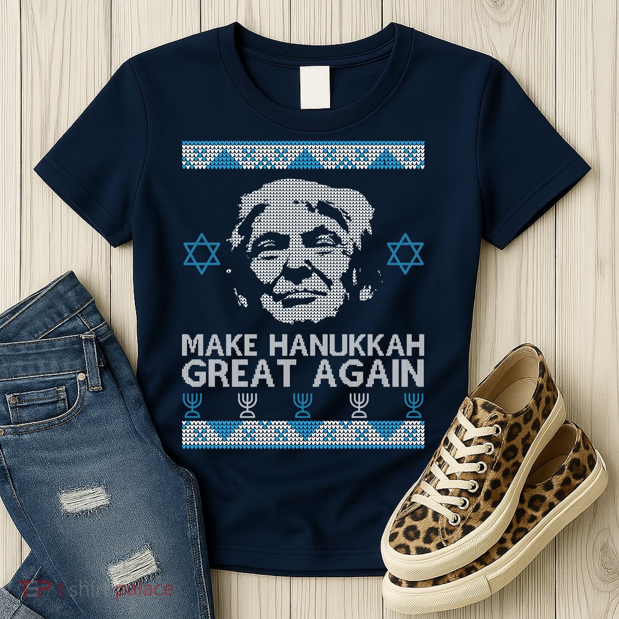 Trump Make Hanukkah Great Again Ugly Women's T-Shirt