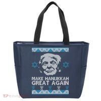 Trump Make Hanukkah Great Again Ugly Tote Bag thumb 0