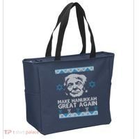 Trump Make Hanukkah Great Again Ugly Tote Bag thumb 2