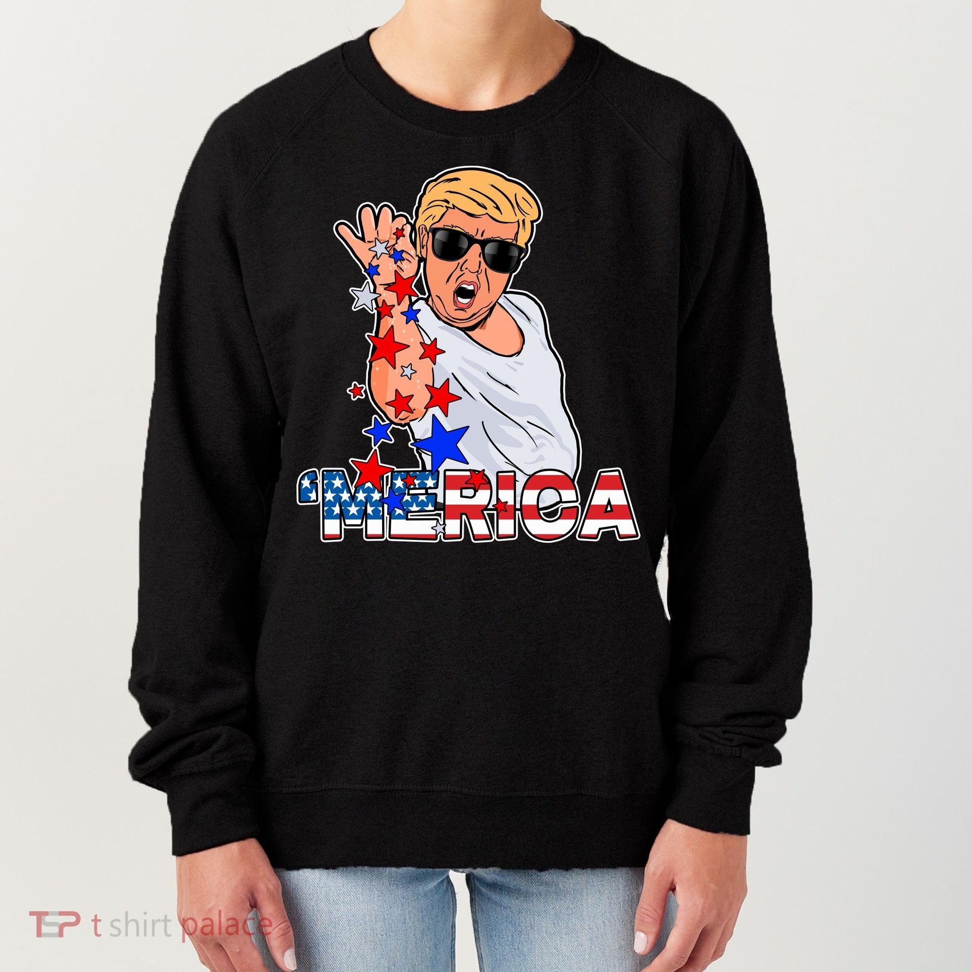 Trump Merica Salt Bae Women's Sweatshirt