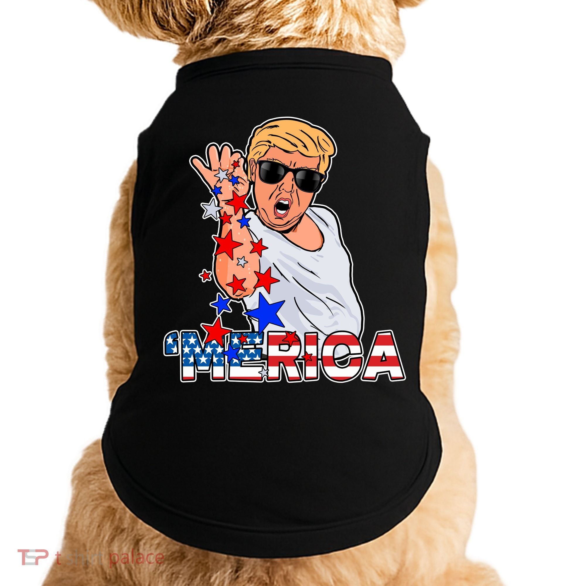 Trump Merica Salt Bae Doggie Tank