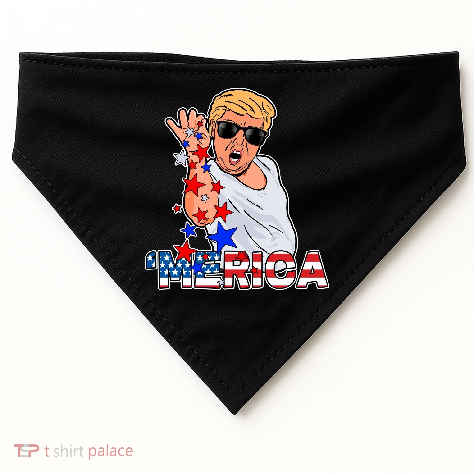 Trump Merica Salt Bae USA-Made Doggie Bandana