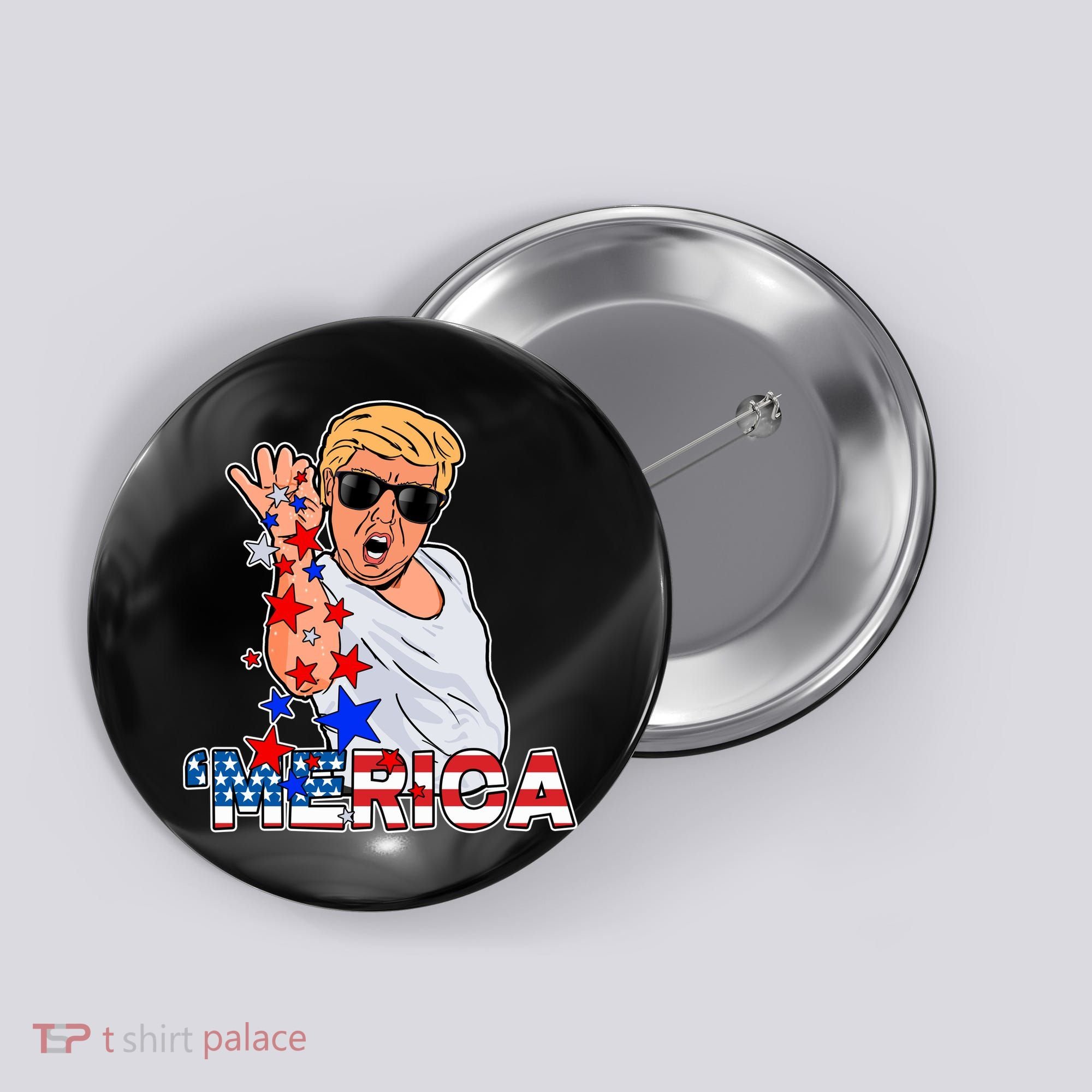 Trump Merica Salt Bae Button