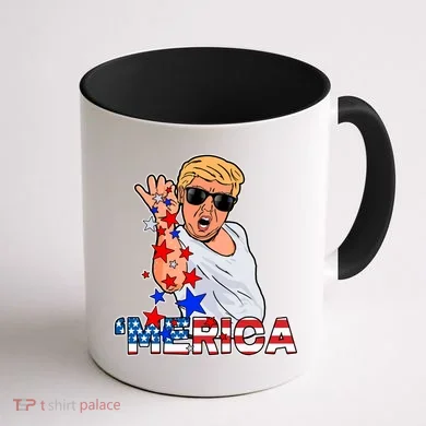 Trump Merica Salt Bae Coffee Mug back