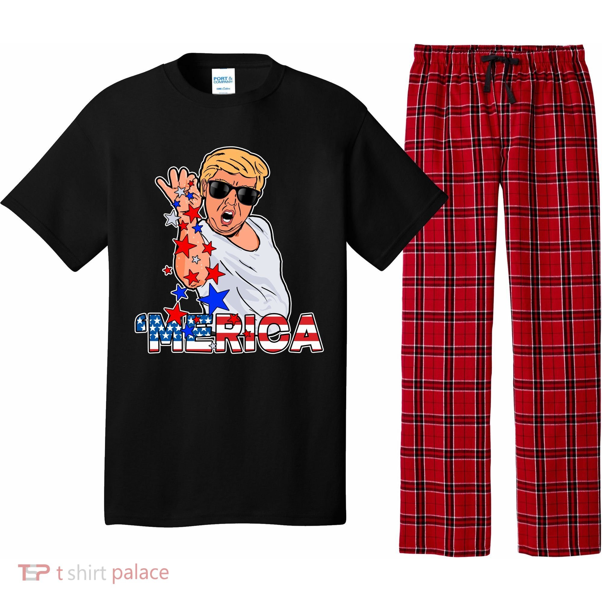 Trump Merica Salt Bae Pajama Set