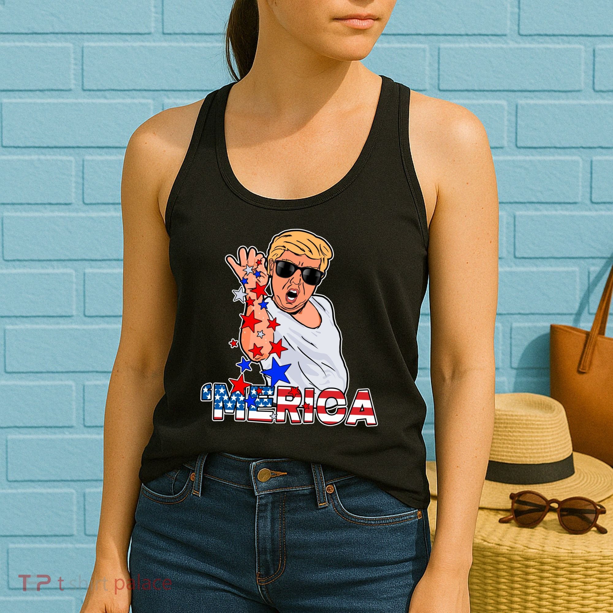 Trump Merica Salt Bae Women's Tank Top