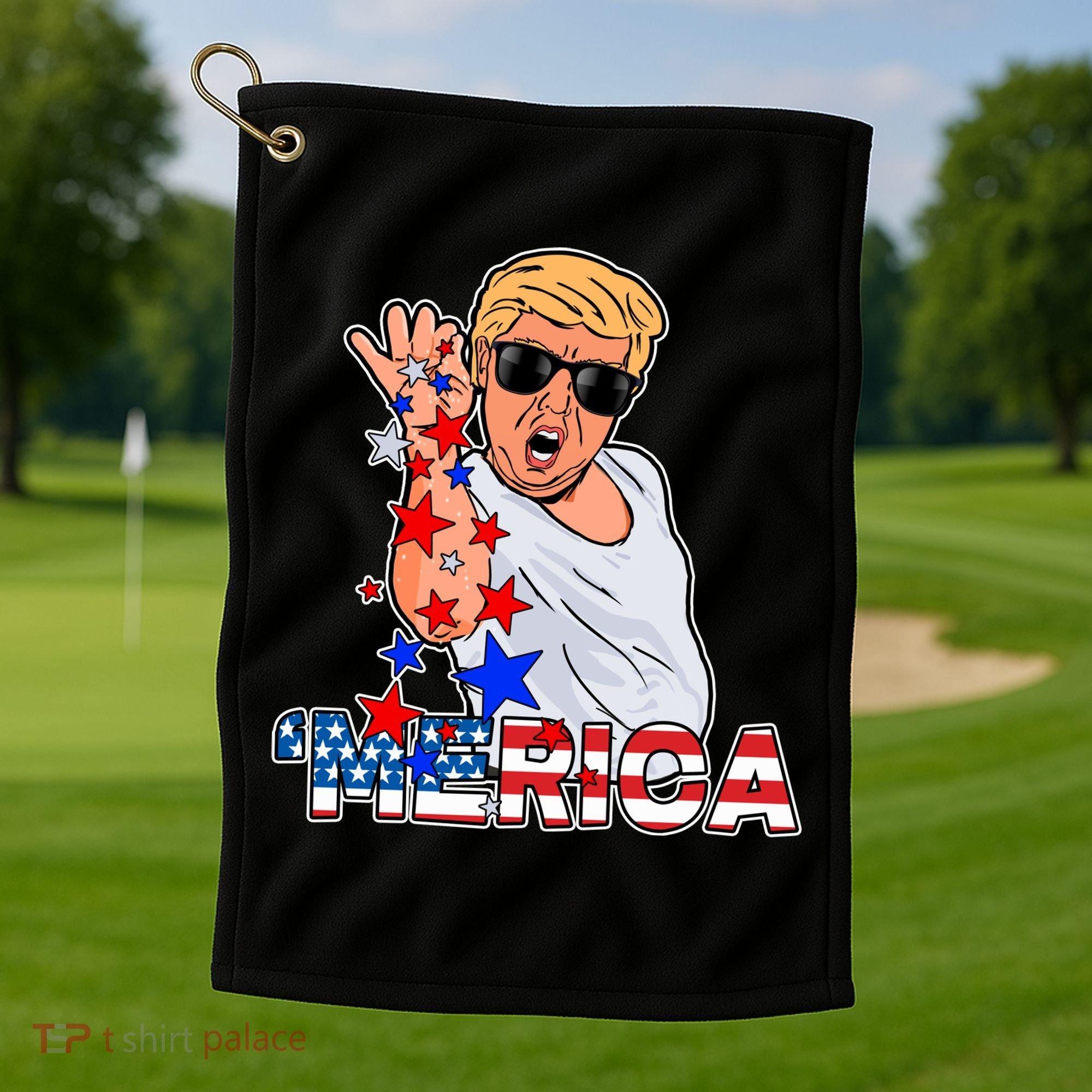 Trump Merica Salt Bae Golf Towel