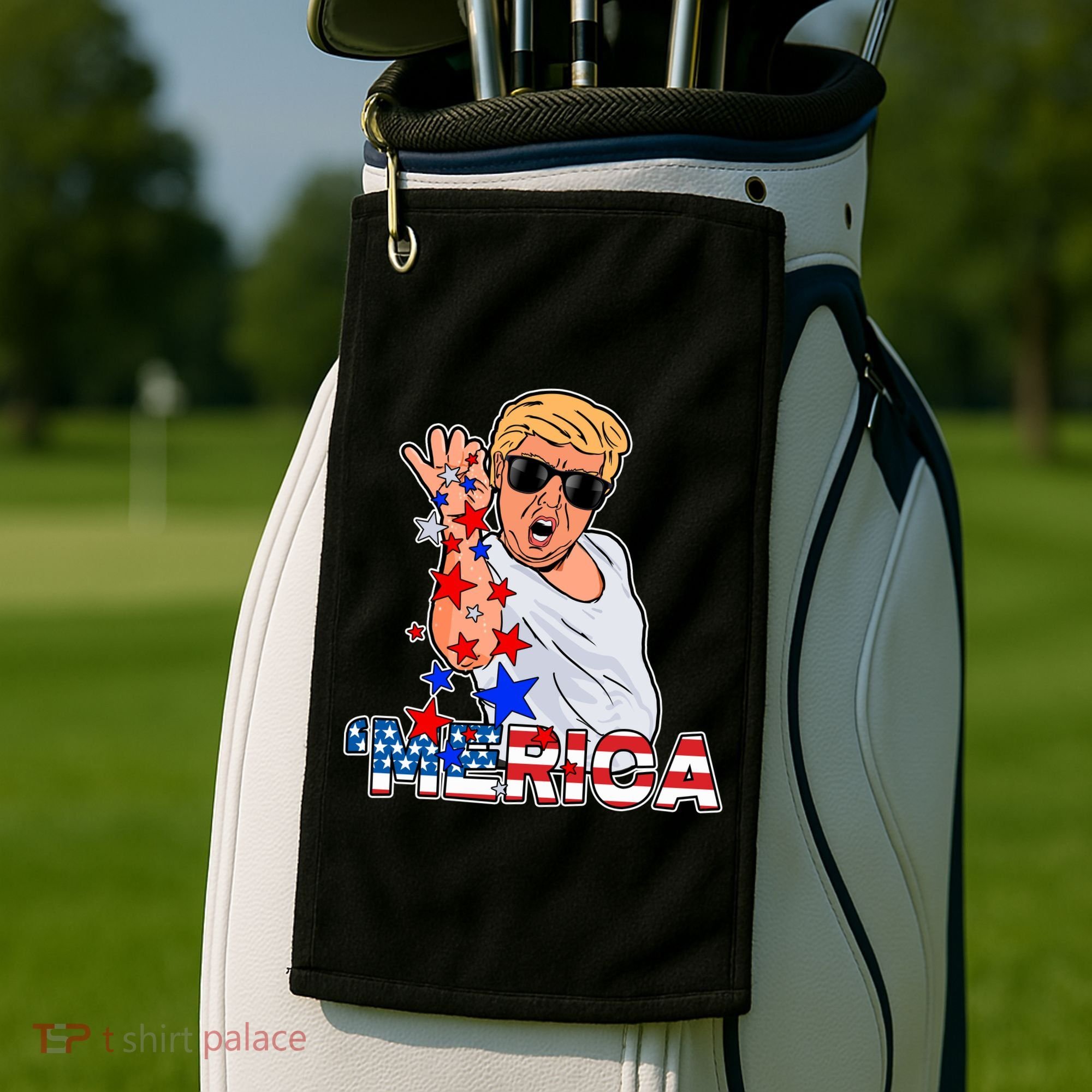 Trump Merica Salt Bae Golf Towel