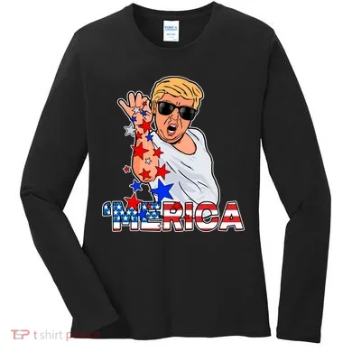 Trump Merica Salt Bae Women's Long Sleeve Shirt