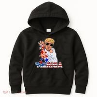 Trump Merica Salt Bae Kids Hoodie thumb 0