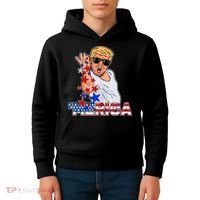 Trump Merica Salt Bae Kids Hoodie thumb 4