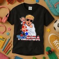 Trump Merica Salt Bae Kids T-Shirt thumb 3