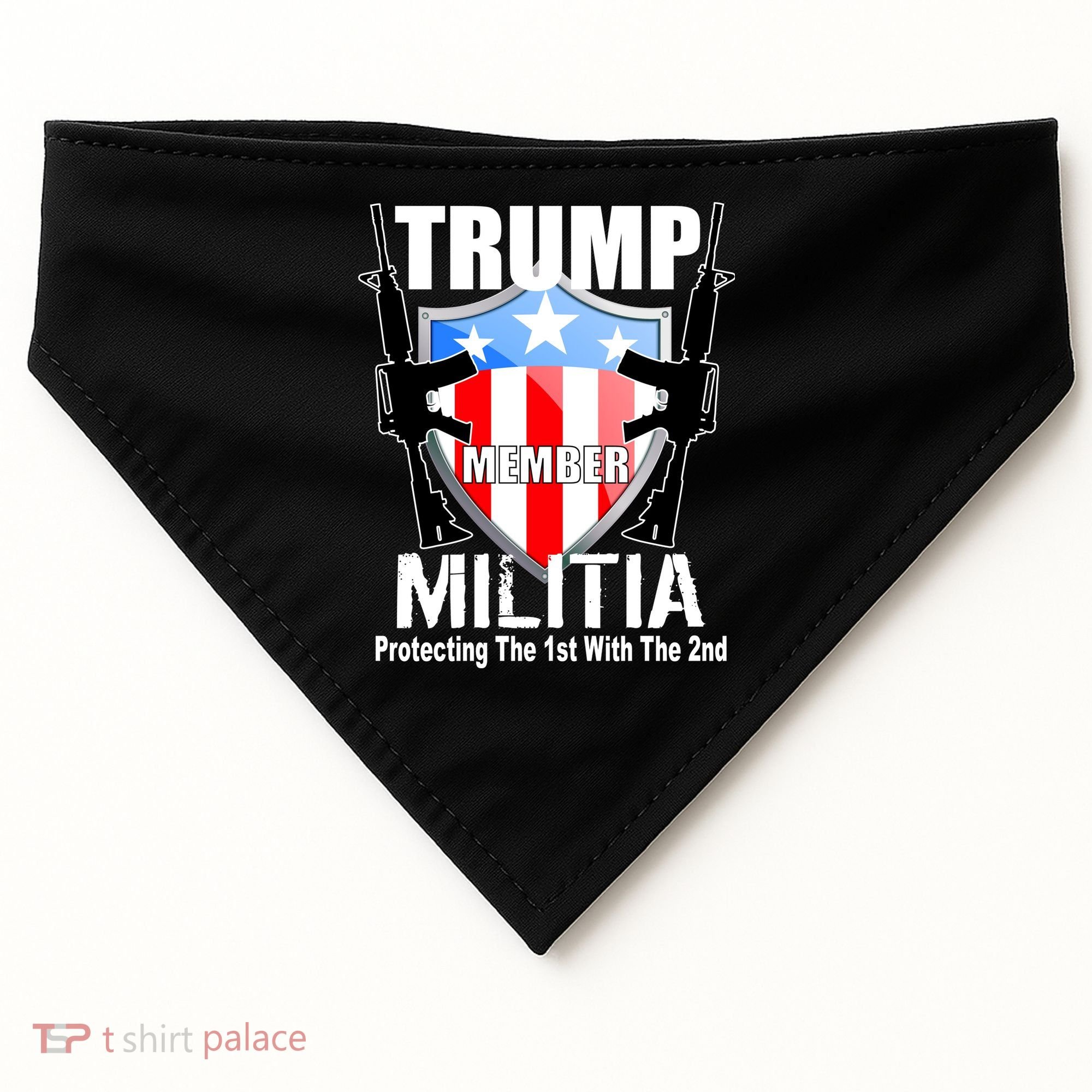 Trump Militia Protecting The 1st With 2nd USA-Made Doggie Bandana