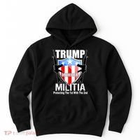 Trump Militia Protecting The 1st With 2nd Hoodie thumb 0