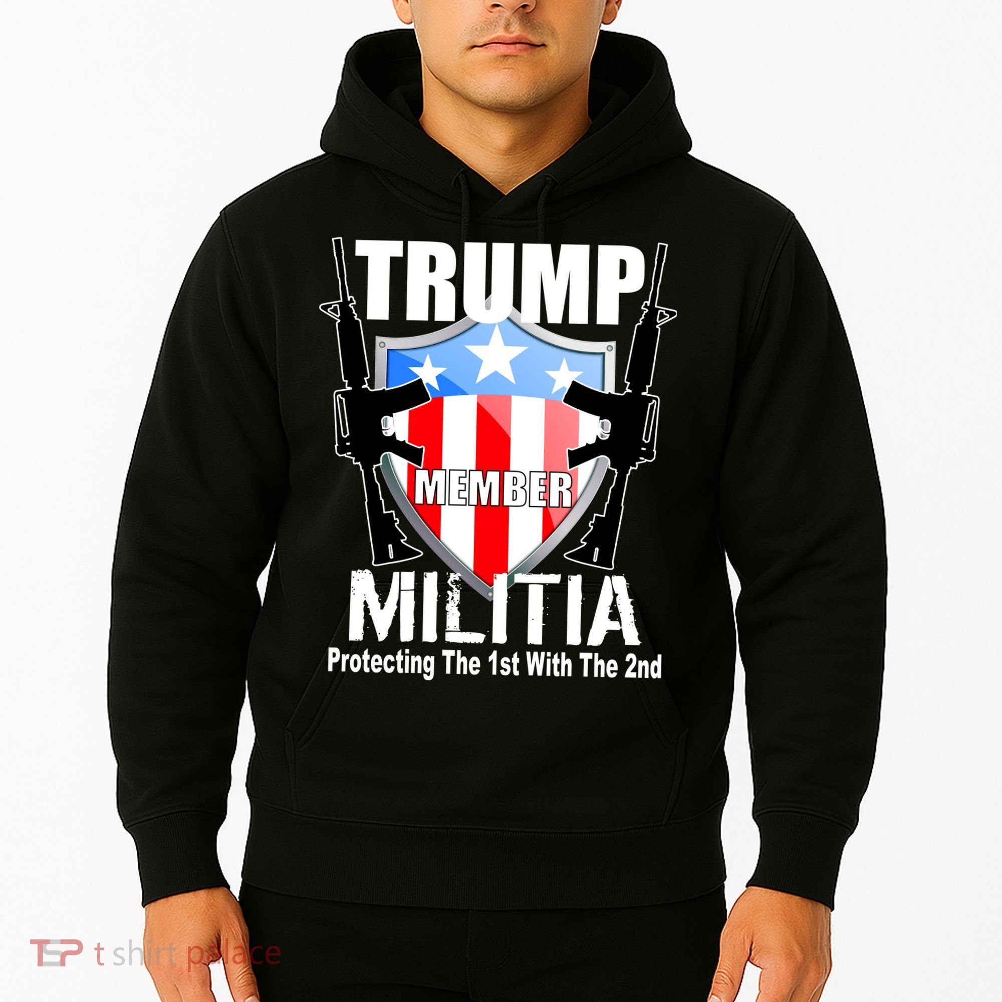 Trump Militia Protecting The 1st With 2nd Hoodie